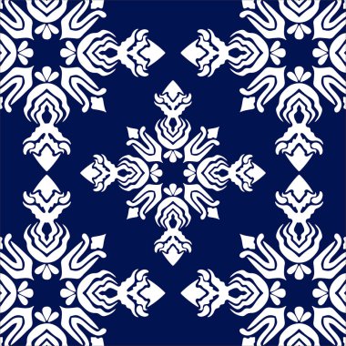 Geometrik havalı soyut çiçek deseni