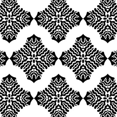 Geometrik havalı soyut çiçek deseni