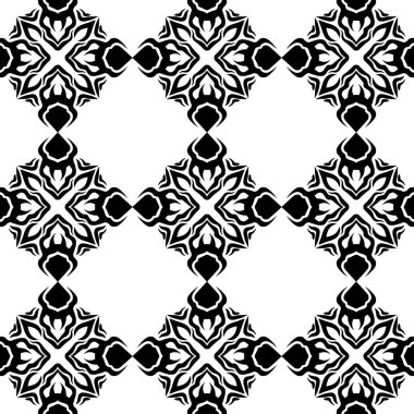 Geometrik havalı soyut çiçek deseni