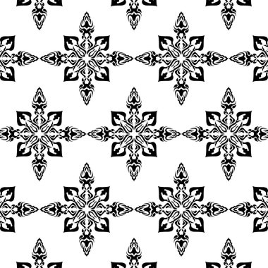 Geometrik havalı soyut çiçek deseni