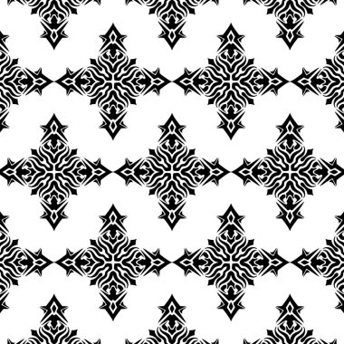 Geometrik havalı soyut çiçek deseni