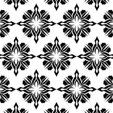 Geometrik havalı soyut çiçek deseni