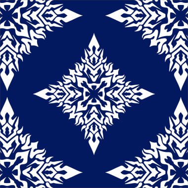 Geometrik havalı soyut çiçek deseni