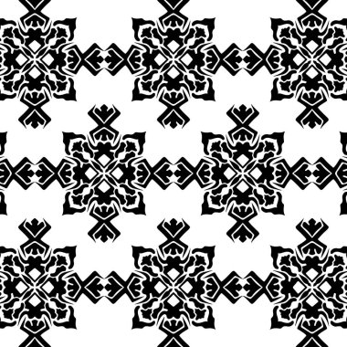 Geometrik havalı soyut çiçek deseni