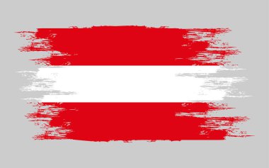 Avusturya bayrak şablonu fırça vektör çizimi