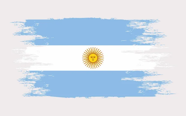 Bandera Argentina Plantilla Cepillo Vector Ilustración — Vector de stock