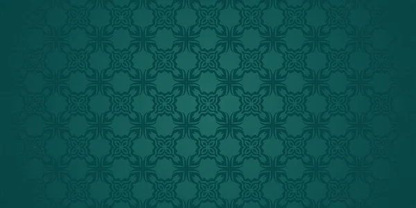 Арабський Мотив Зелений Фон — стоковий вектор