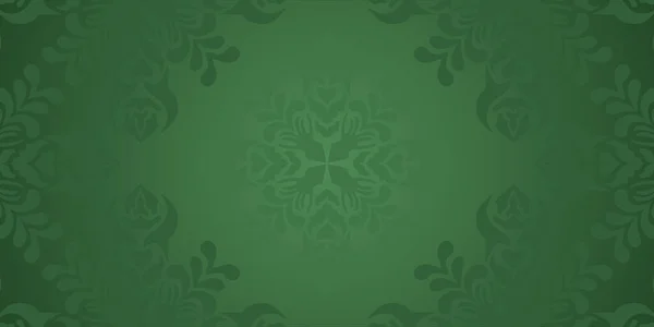 Arabiska Motiv Grön Bakgrund — Stock vektor