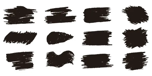 Black Splash Kollektion Tintenfleck Die Form Mit Flecken Besprühen Satz — Stockvektor