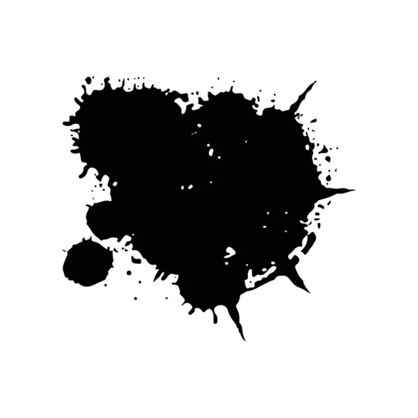 Collection Éclaboussures Noires Tache Encre Vaporiser Peinture Forme Avec Une — Image vectorielle