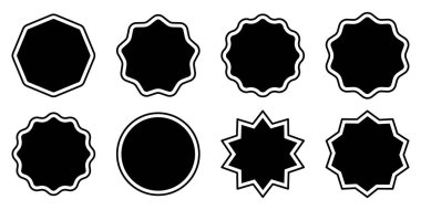  Yıldız patlaması vektör seti, güneş patlaması rozetleri. Yıldız patlaması satış etiketi. Etiket