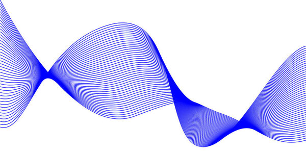  Twisted curve lines with mixed effects. Technology abstract lines on white background. frequency sound waves,