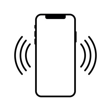  Çalan bir telefonun basit vektör simgesi