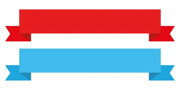 Basit kırmızı ve mavi kurdele