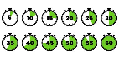 Çeşitli zamanlarda kronometre koleksiyonu