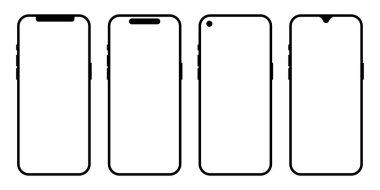 Çeşitli modellerin telefon simgeleri koleksiyonu