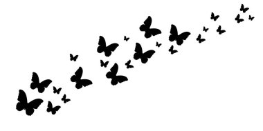 Kelebek silueti arka plan vektörü