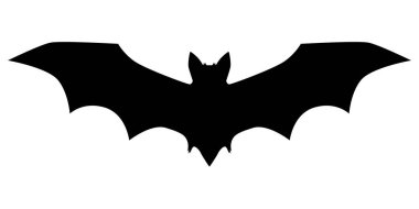 siyah yarasa siluet vektörü