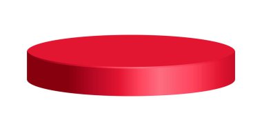 simple red circular podium clipart