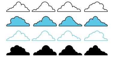 Çeşitli şekillerde basit bulutların toplanması