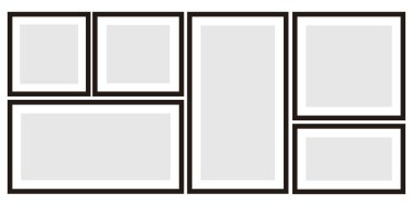  boş siyah çerçevelerin koleksiyonu