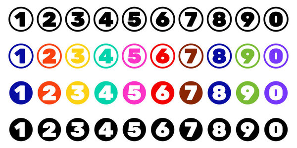  Сборник чисел в красочных кругах