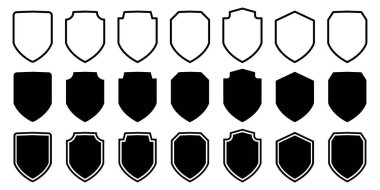 Eski tarz kalkan simgelerinin koleksiyonu