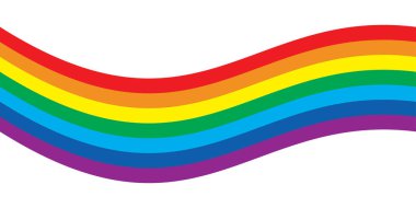 Basit renkli gökkuşağı dalga arkaplanı