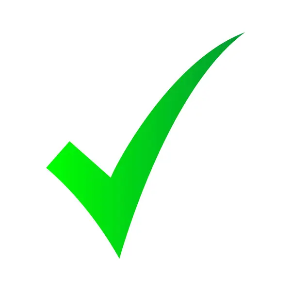 Basit yeşil kontrol işareti