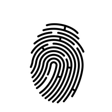 Parmak izi simgesi. dijital güvenlik parmak izi