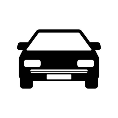 Basit siyah araba simgesi