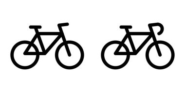 siyah bisiklet simgesi koleksiyonu
