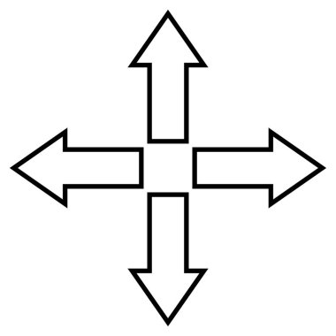 Basit siyah ok yönü