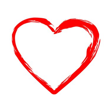 kalp grunge fırça boya