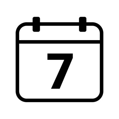 Yedi numaralı basit takvim sembolü