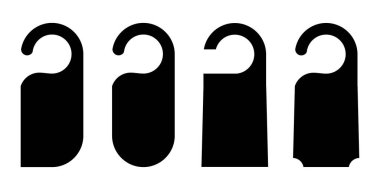 Siyah kapı askısı etiketi