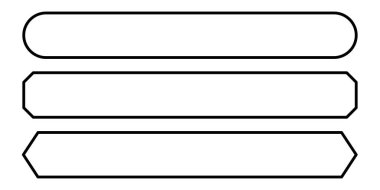 Basit siyah kare uzun çizgi