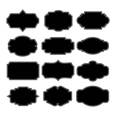 Dekoratif vintage etiket çerçevesi