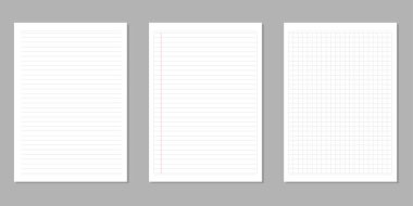 Çizgili defter kağıdı koleksiyonu
