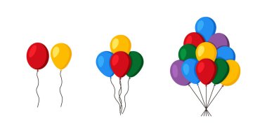 Dekorasyon için renkli balon koleksiyonu