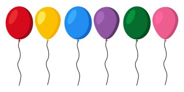 Dekorasyon için renkli balon koleksiyonu