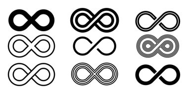 Sonsuz simge seti. sonsuzluk sembolü,