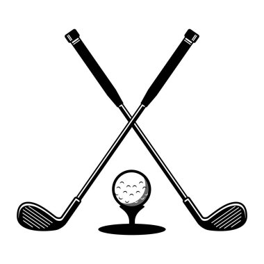 Golf sopası ve golf topu simgesi