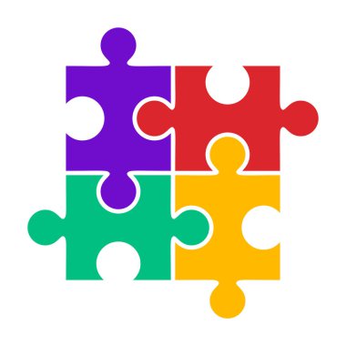 dört adet renkli bulmaca