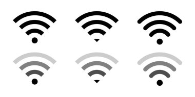 Kablosuz ve Wi-Fi ikonu. Wi-Fi sinyal sembolü