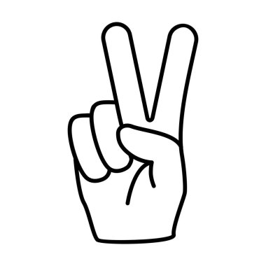 Barış el çizgisi simgesi