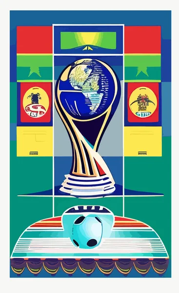 Mundo Fútbol Nuevo Design Check Vector Eps — Archivo Imágenes Vectoriales