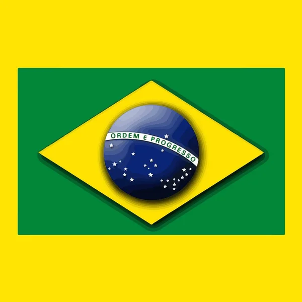 Brazylijska Flaga Mój Nowy Styl Design Shirt Design Sprawdź Wektor — Wektor stockowy