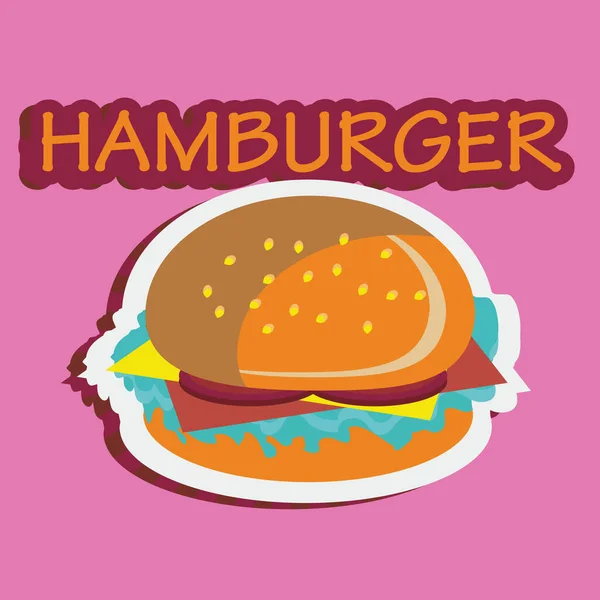 Hamburger Mon Nouveau Design Style Shirt Design Vérifier Vecteur Eps — Image vectorielle