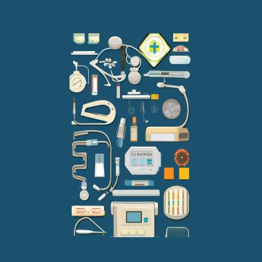 Tıbbi kaynaklar - Yeni yaratıcı tasarımım (EPS vektörünü kontrol et).